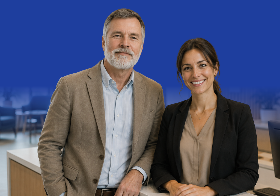 Responsables d'établissement de santé souriants