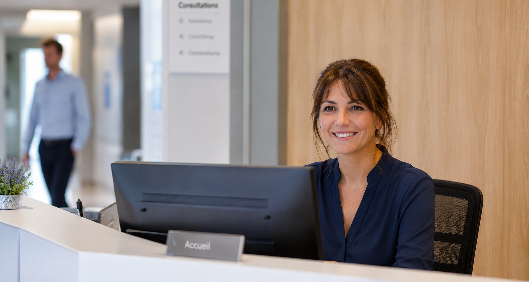 Secrétaire médicale à l'accueil d'un établissement de santé